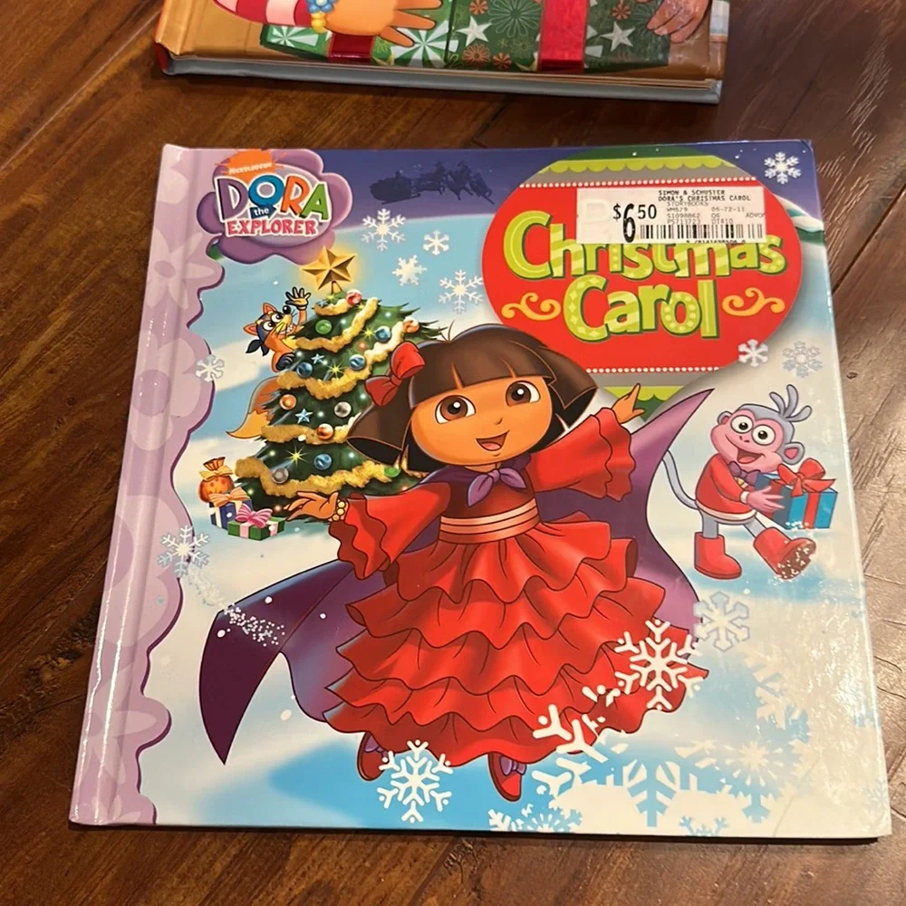 Dora Explorer Christmas Books Lot 2 Guess Who Loves Christmas Carol Hardcover